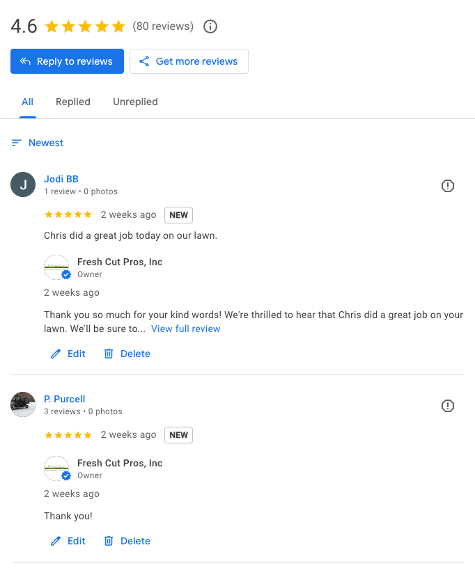 google reviews 